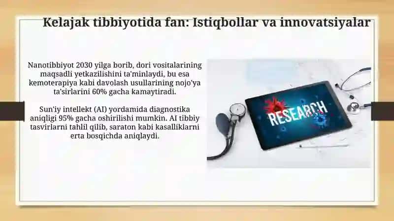 Zamonaviy diagnostika usullari: Ilmiy yutuqlar 4