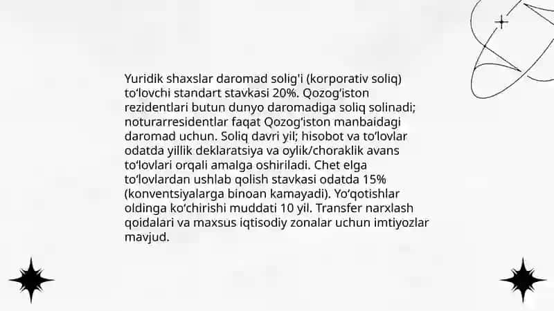 Qozog’iston davlatining soliq tizimi 4