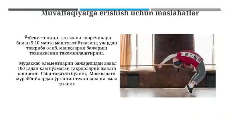 Sodda akrobatik mashqlar 4