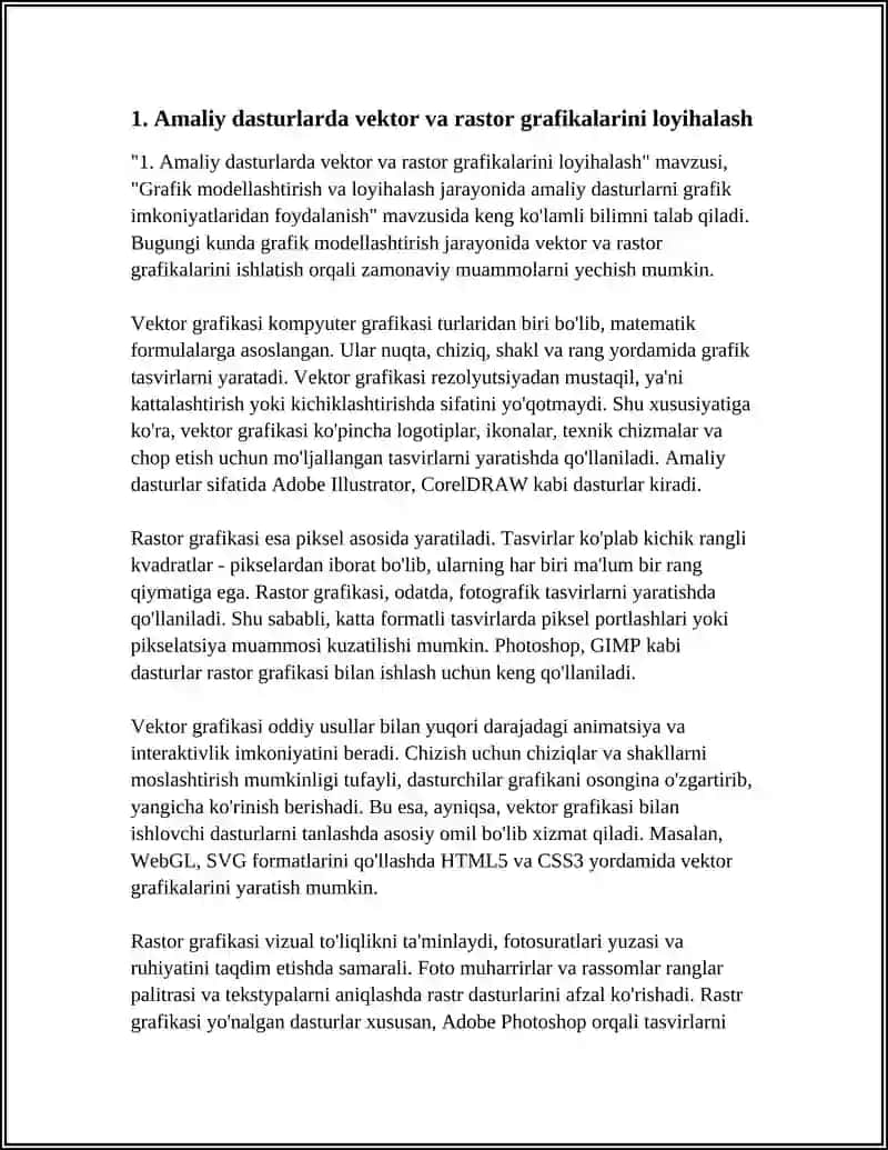 GRAFIK MODELLASHTIRISH VA LOYIHALASH JARAYONIDA AMALIY DASTURLARNI GRAFIK IMKONIYATLARIDAN FOYDALANISH 4