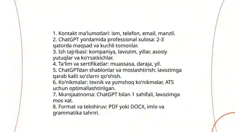 Chatgt onlini dasturida hujjatlar yaratish 4