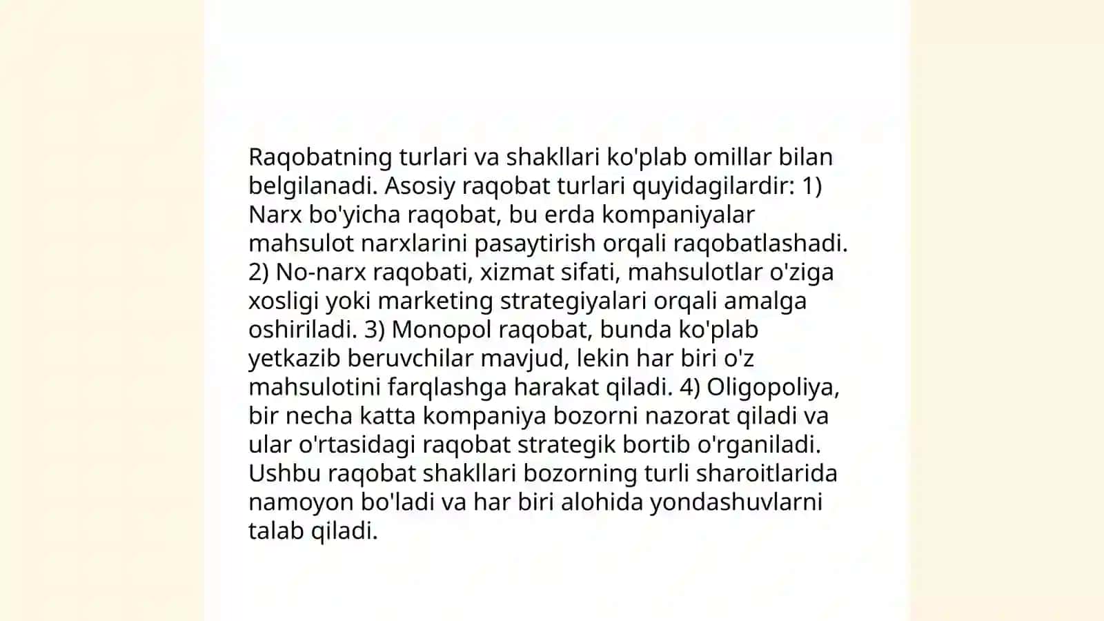 Raqobat va monopoliya 4