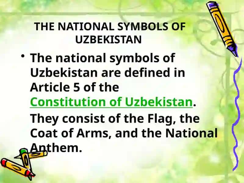 Symbols of the republic of Uzbekistan and Great Britain 4