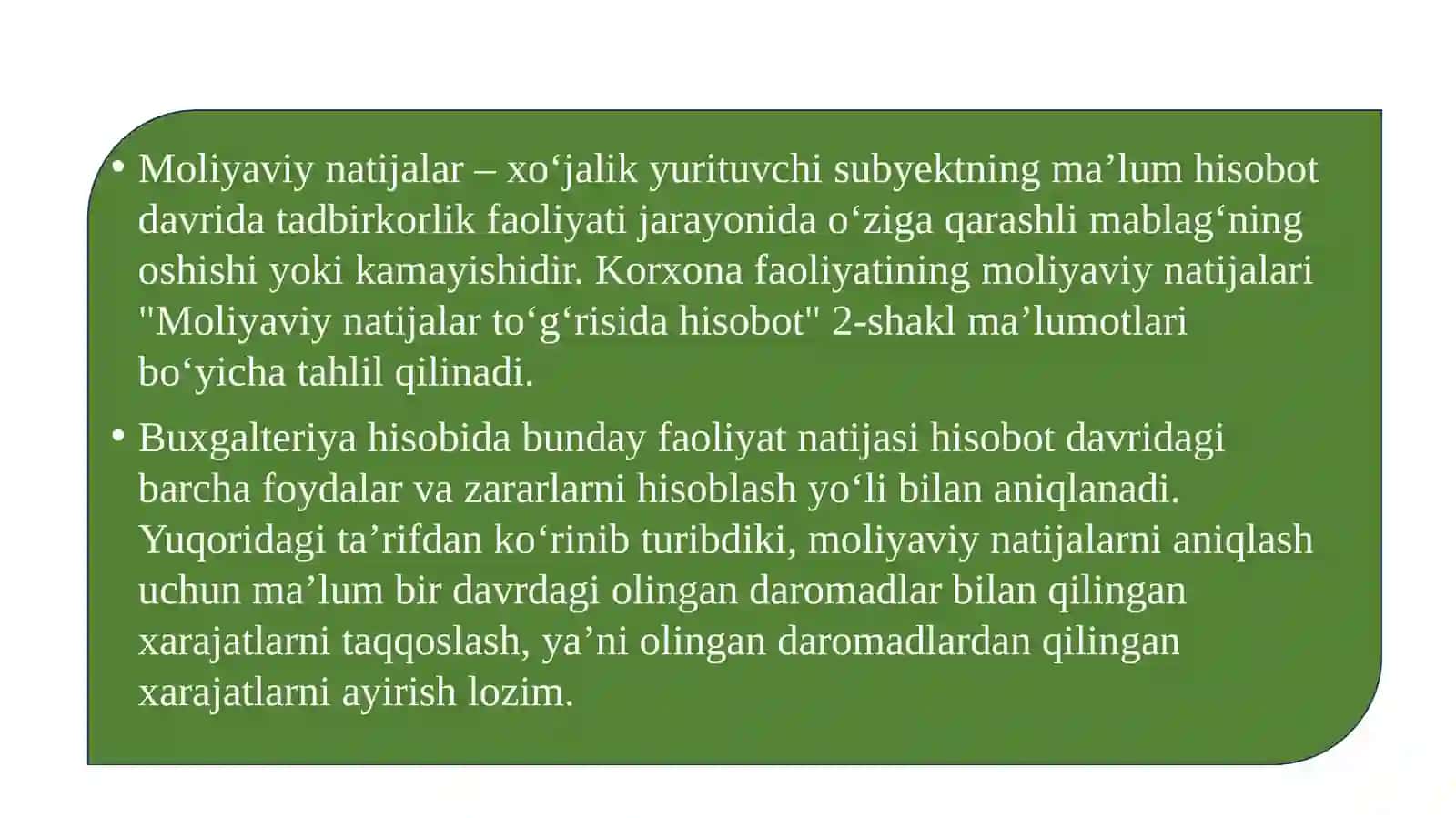 Moliyaviy natijalar tahlili 4