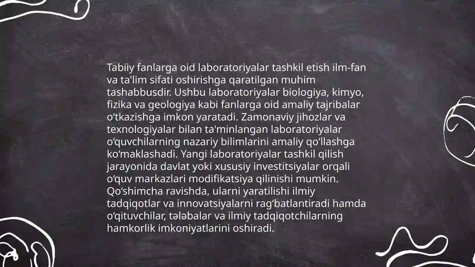 Ilm-fan va tabiat markazi va unga faoliyatlarni tashkil etish 4
