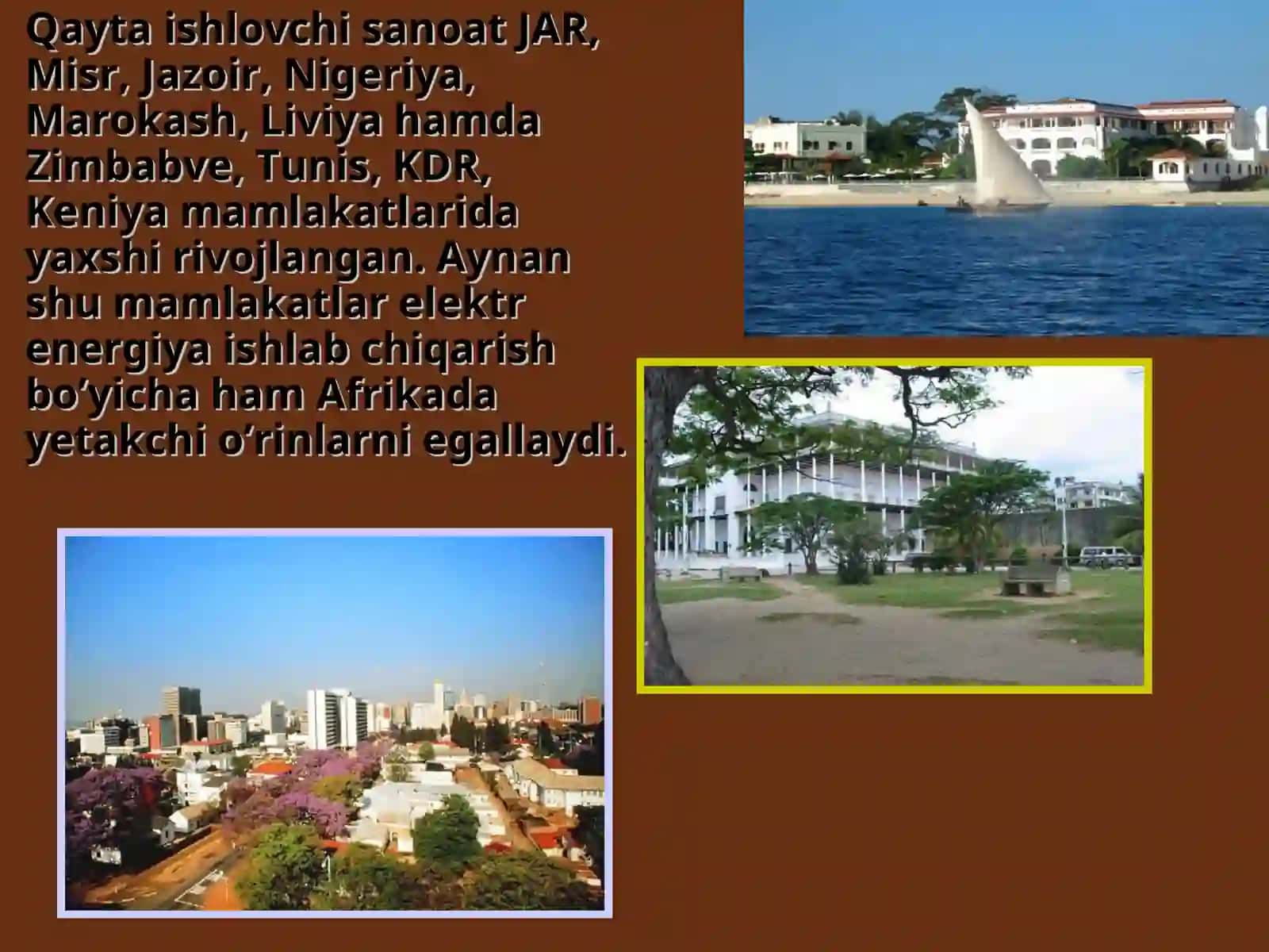 Afrika mamlakatlari xo’jaligi, iqtisodiy rayonlari 4