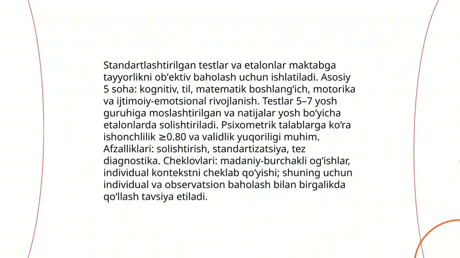 Bolalarni maktab taʼlimiga tayyorligini tashxislash usullari 4