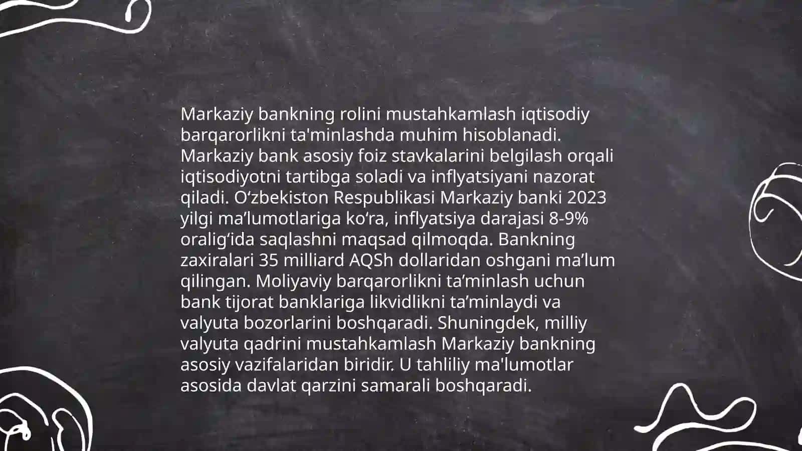 Pul tizimi barqarorligini ta'minlash yo'llari 4