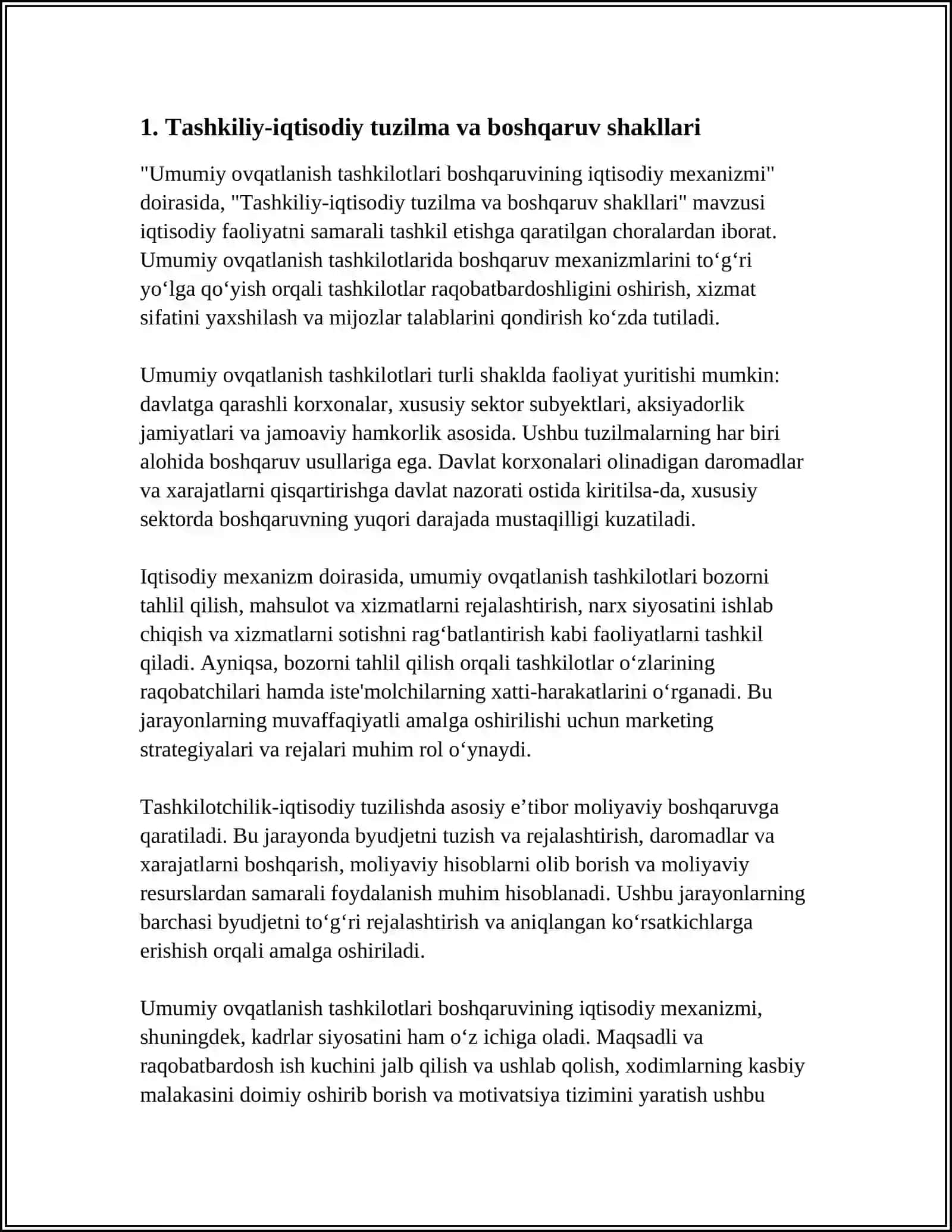 Tashkiliy-iqtisodiy tuzilma va boshqaruv shakllari 4