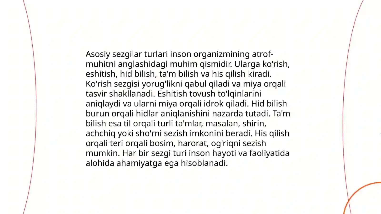 Sezgilar haqida umumiy tushuncha va uning nerv fiziologik asoslari 4