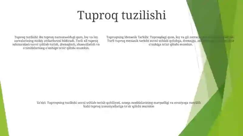 Tuproqning Mexanik Tarkibi 4