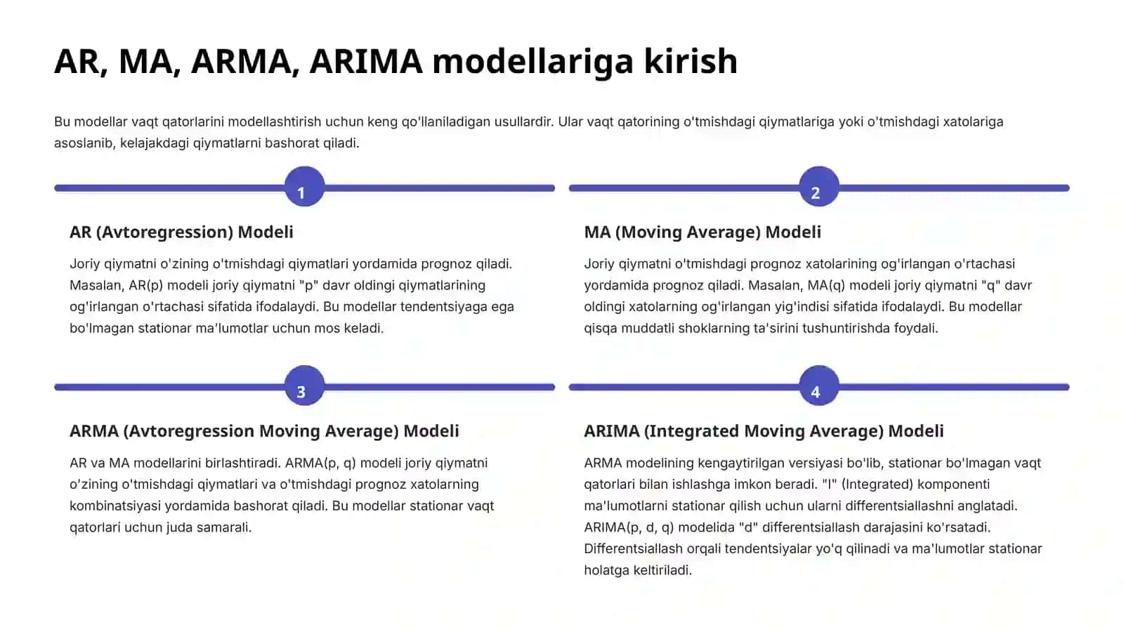 Dinamik ekonometrik modellardan foydalanish 4