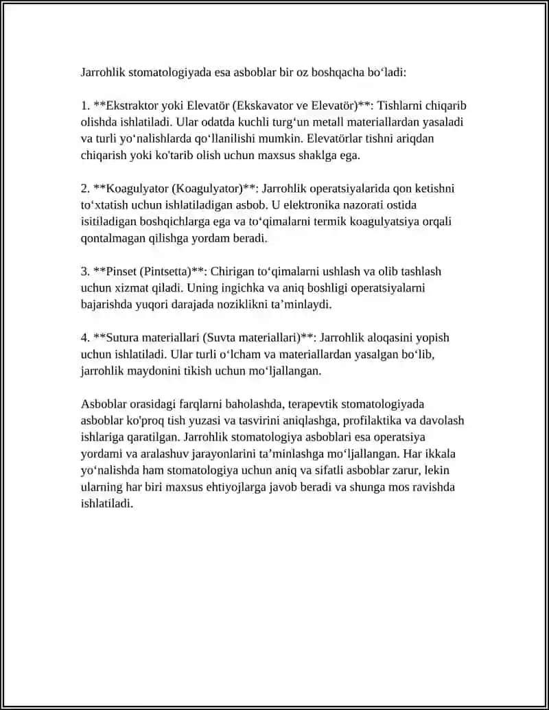 Terapevtik va jarrohlik stomatologiyasida ishlatiladigan asboblar 4