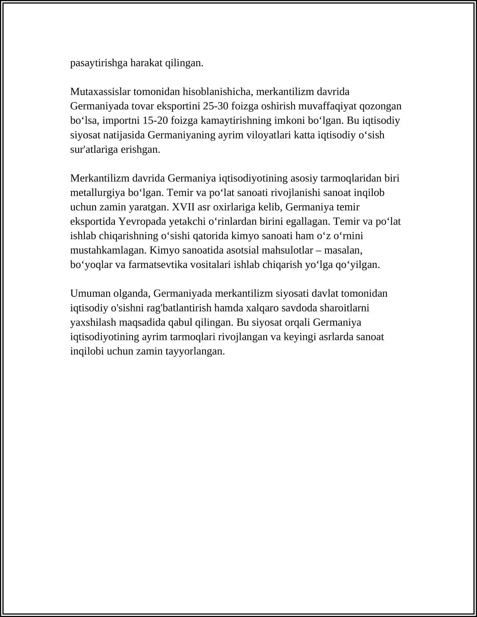MUSTAQIL ISH Mavzu: GERMANIYA TARIXIY IQTISODIY MAKTABLARI 4