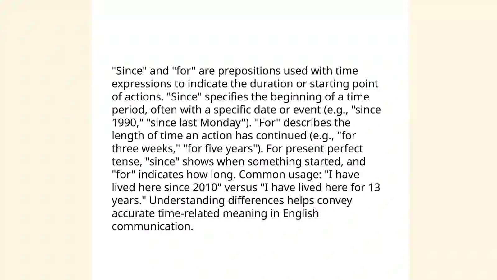 Prepositions and time expressions 4