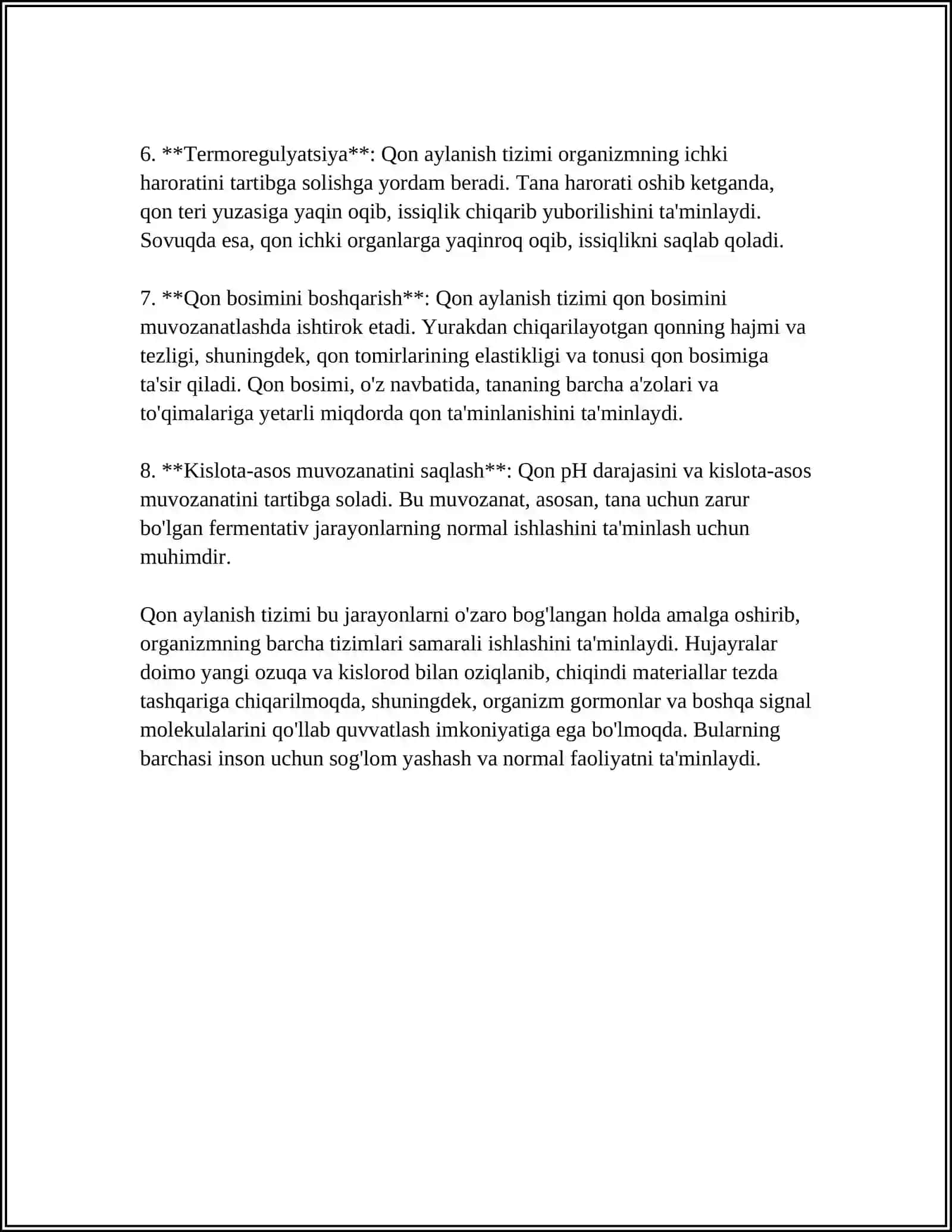 QON AYLANISH SISTEMASINING FIZIK XOSSALARI 4