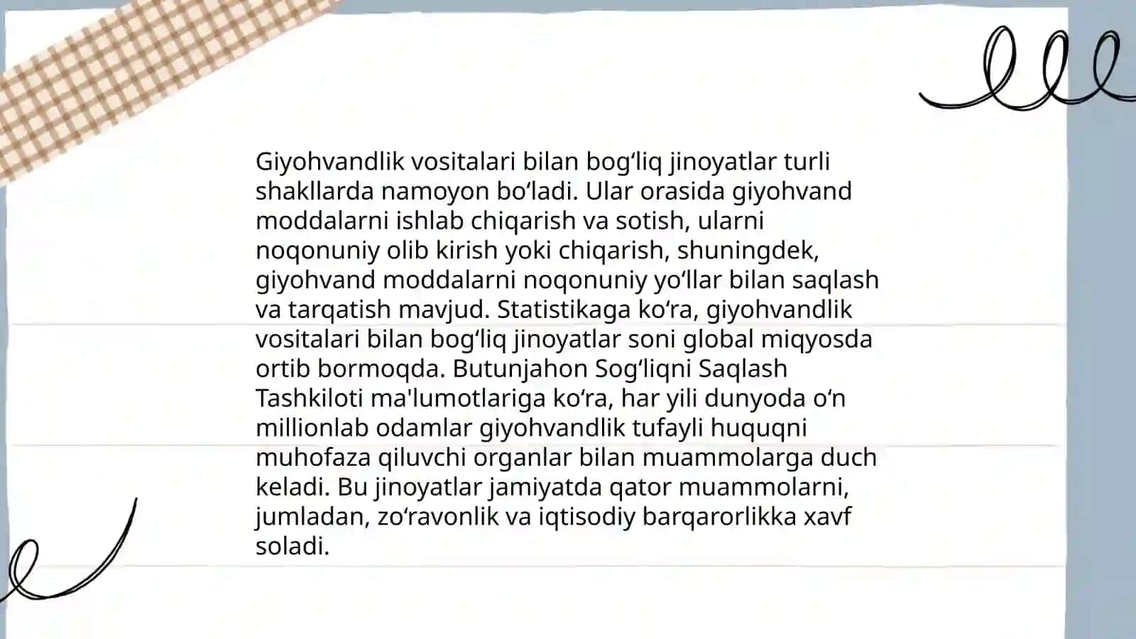 GIYOHVANDLIK VOSITALARINING QONUNGA XILOF MUOMALASI BILAN BOGʻLIQ JINOYATCHILIKNING KRIMINOLOGIK TAVSIFI VA UNING OLDINI OLISH 4