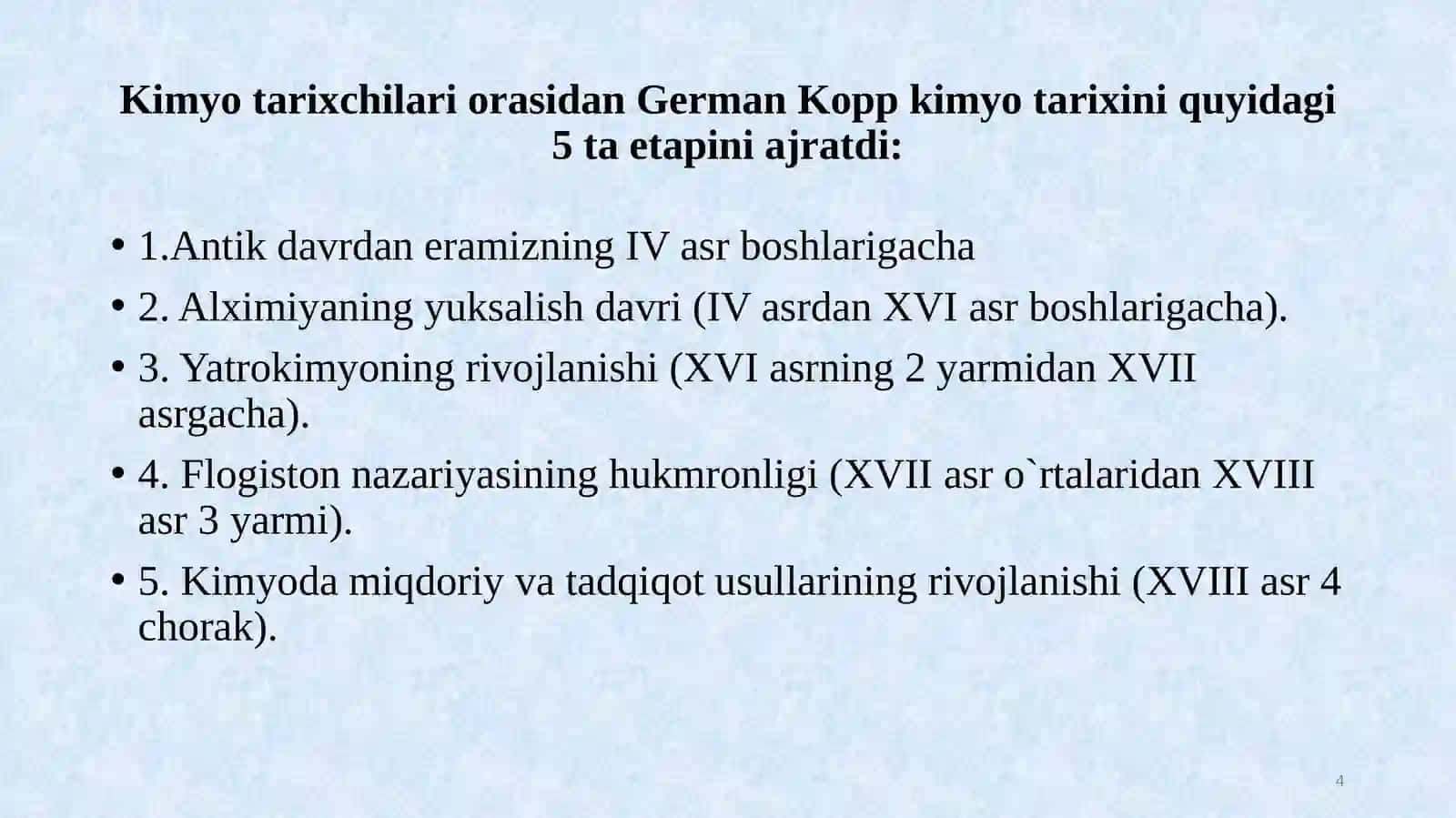 Qiziqarli kimyo va olimpiada masalalarini yechish fanining maqsadi va vazifalari 4