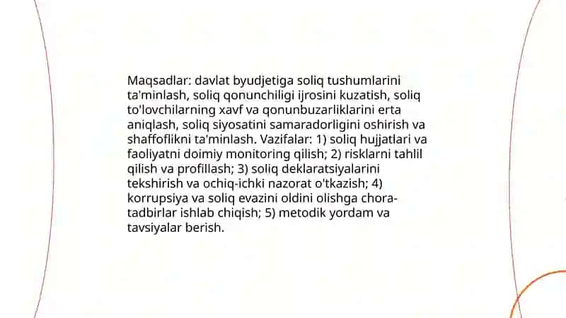 Soliq monitoringi o'tkazish tartibi 4