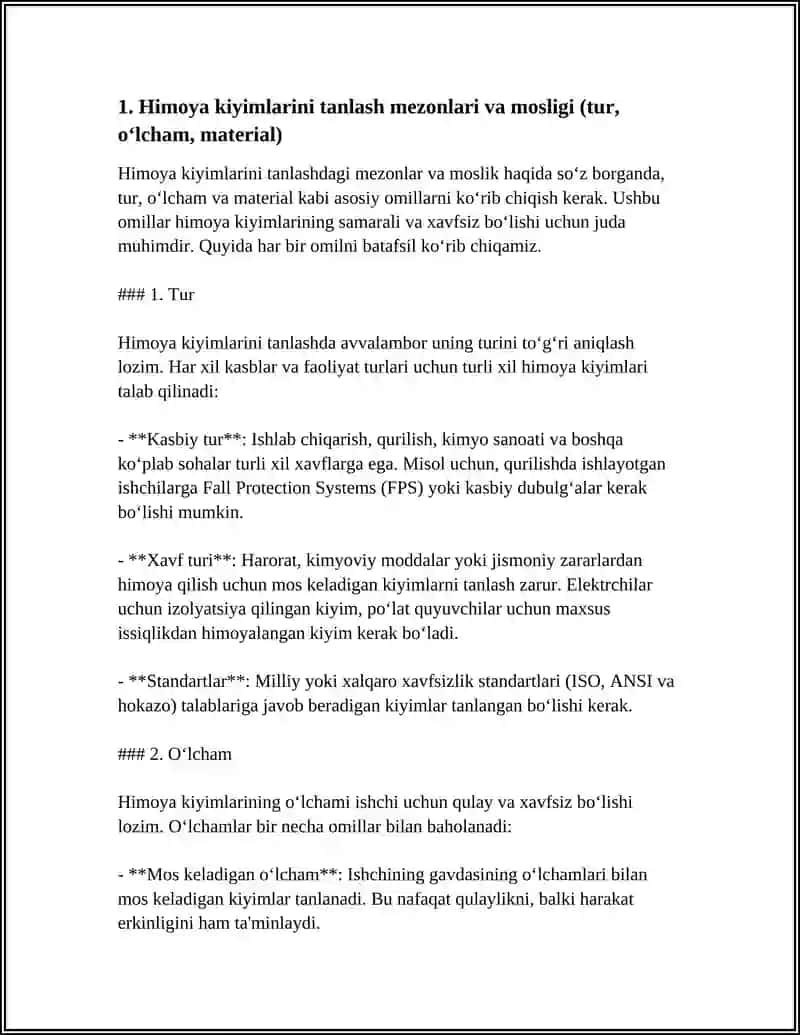 OʻLATGA QARSHI HIMOYA KIYIMLARINI KIYISH VA YECHISH TARTIBI VA QOIDALARI 4