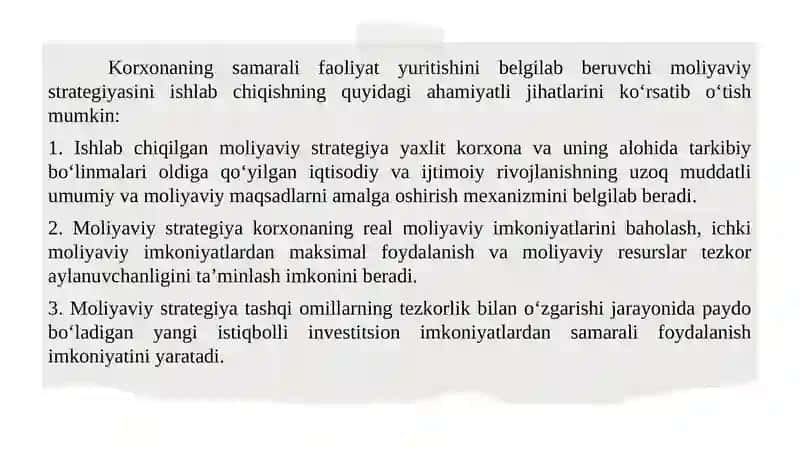 Moliyaviy qarorlar qabul qilish asoslari 4