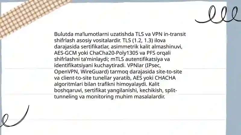 Bulutli xizmatlarda ma’lumotlarni shifrlash va himoyalash usullari 4