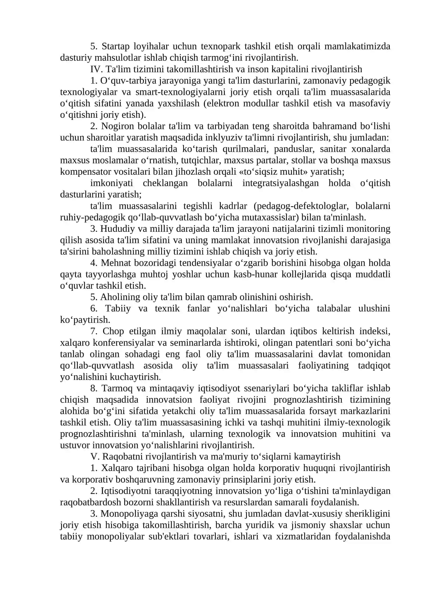 MAVZU: YANGILANAYOTGAN O’ZBEKISTON: MILLIY TIKLANISHDAN – MILLIY YUKSALISH SARI. 2017-2021 YILLARDA O’ZBEKISTON RESPUBLIKASINI RIVOJLANTIRISHNING BESHTA USTUVOR YO’NALISHI BO’YICHA HARAKATLAR STRATEGIYASINING ISHLAB CHIQILISHI, HAYOTGA JORIY ETILISHI VA UNING AHAMIYATI 4