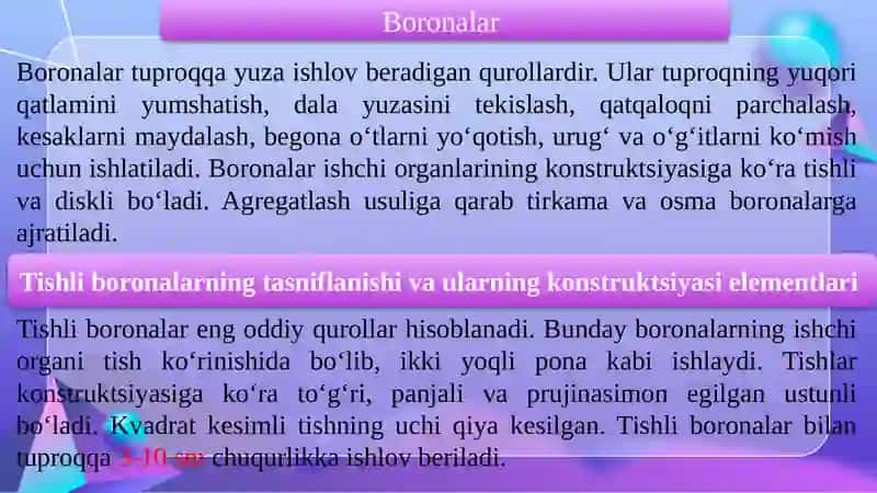 Tishli tirma texnologik jarayonini o‘rganish 4