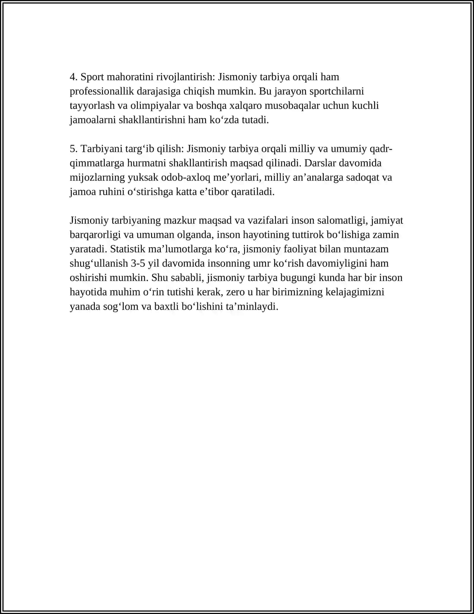 JISMONIY TARBIYADAN REFERAT 4