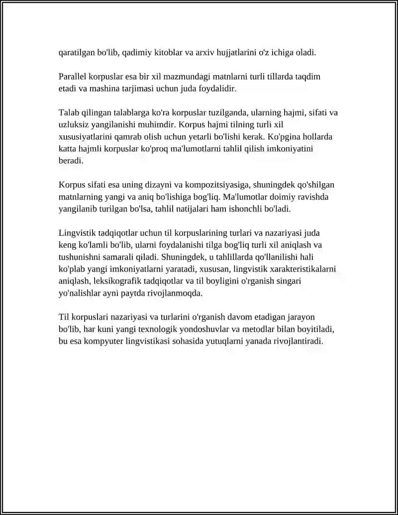 KOMPYUTER LINGVISTIKASI. TIL KORPUSLARI 4
