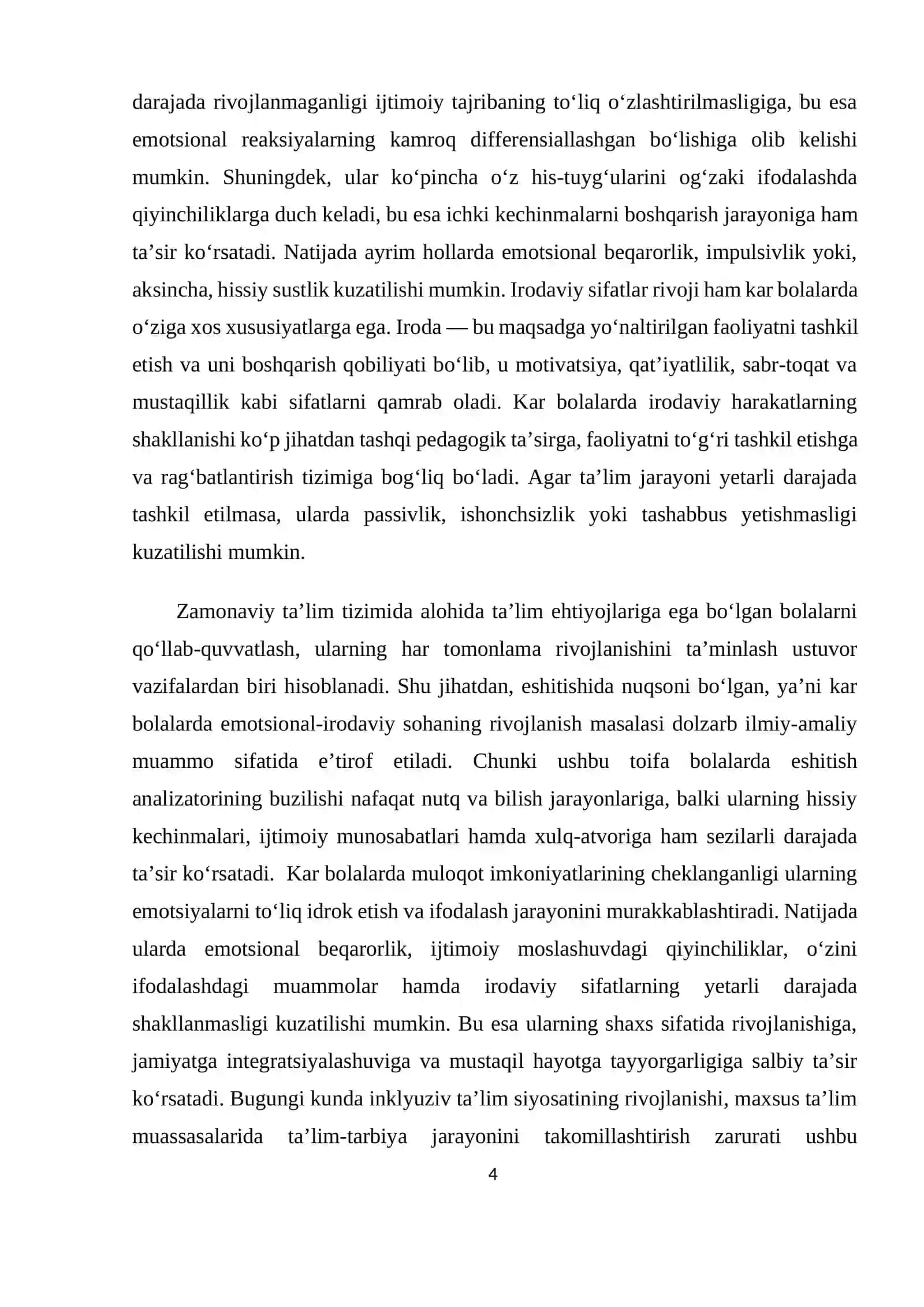 Kar bolalarda emotsional-irodaviy sohaning rivojlanishining o‘ziga xos xususiyatlari 4
