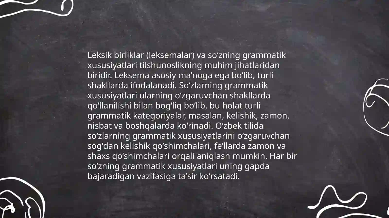 Leksema va soʻzning xususiyatlari. Ularning til va nutq birligi sifatida voqelanishi 4