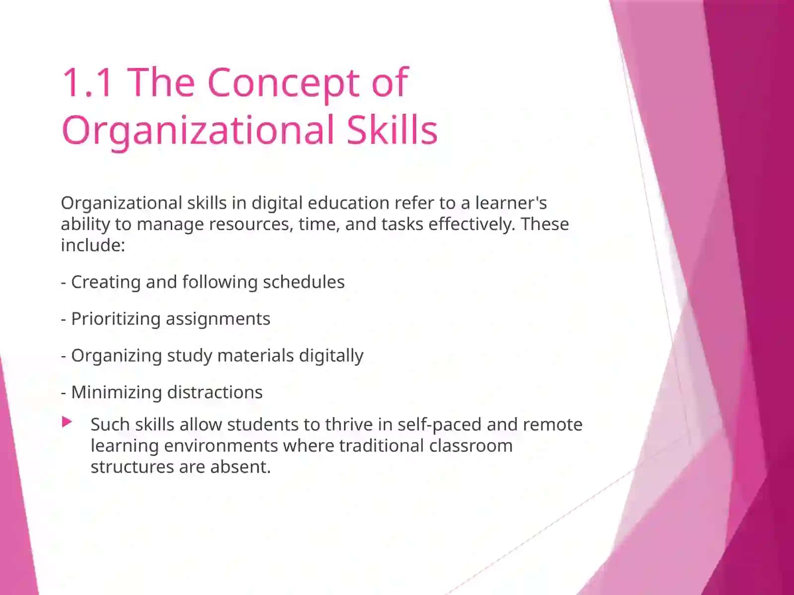 Learn about the theoretical foundations and practical approaches to organizational skills in digital 4