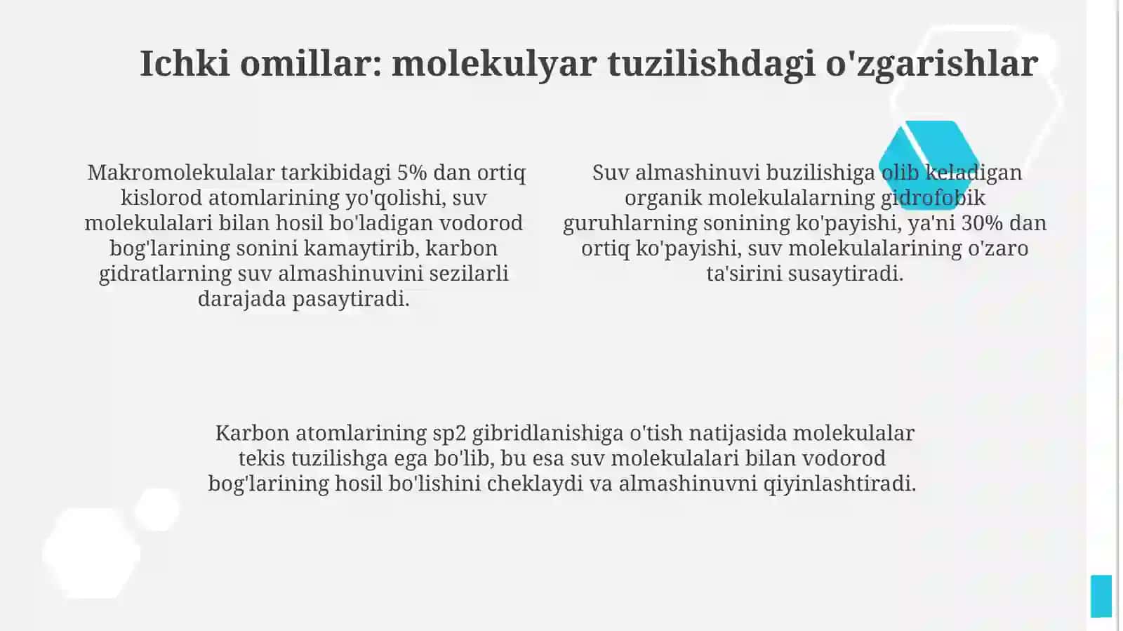 Karbon suvlarning almashinuvining buzulishi 4