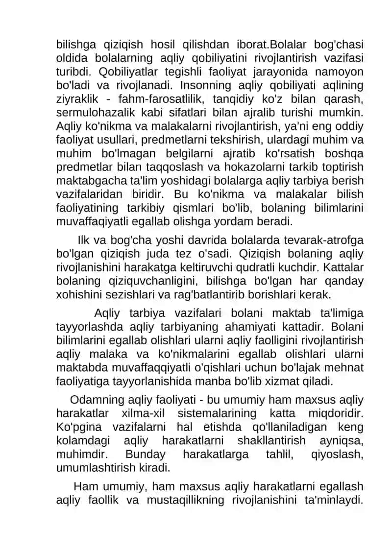 Bolaning aqliy rivojlanganlik darajasi 4