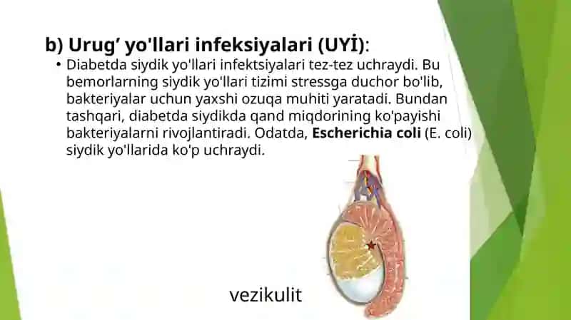 Qandlidiabetda uchraydigan infeksiyalar, patogenez va laborator tashxisi 4
