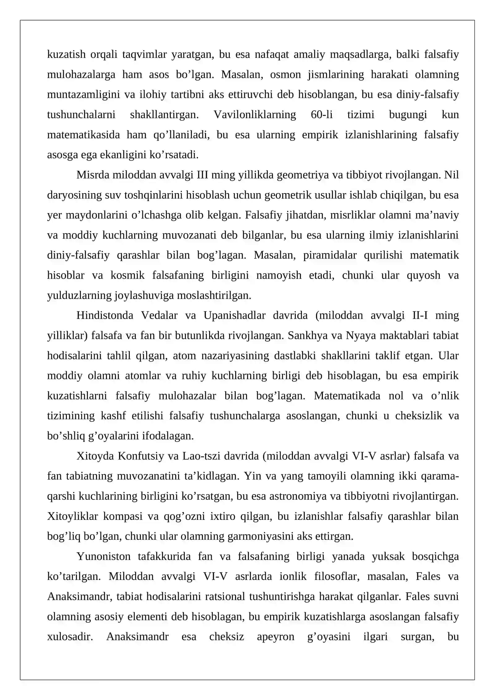 Fan va falsafa o’rtasidagi tarixiy va nazariy bog’liqlik 4