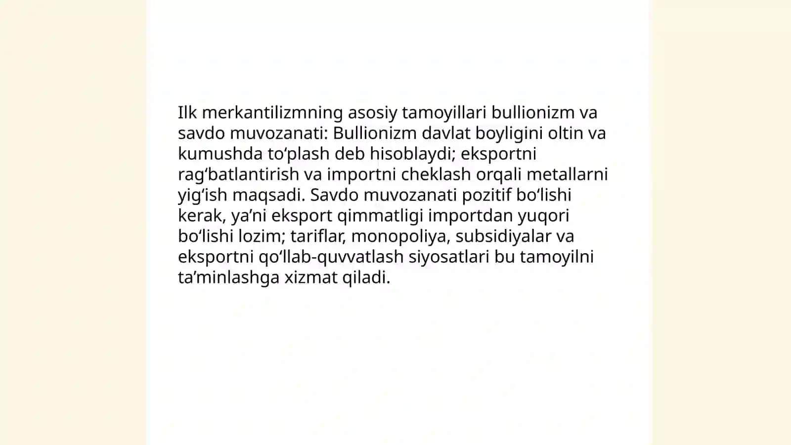 Ilk merkantilizm ta'limoti va uning namoyondalari 4