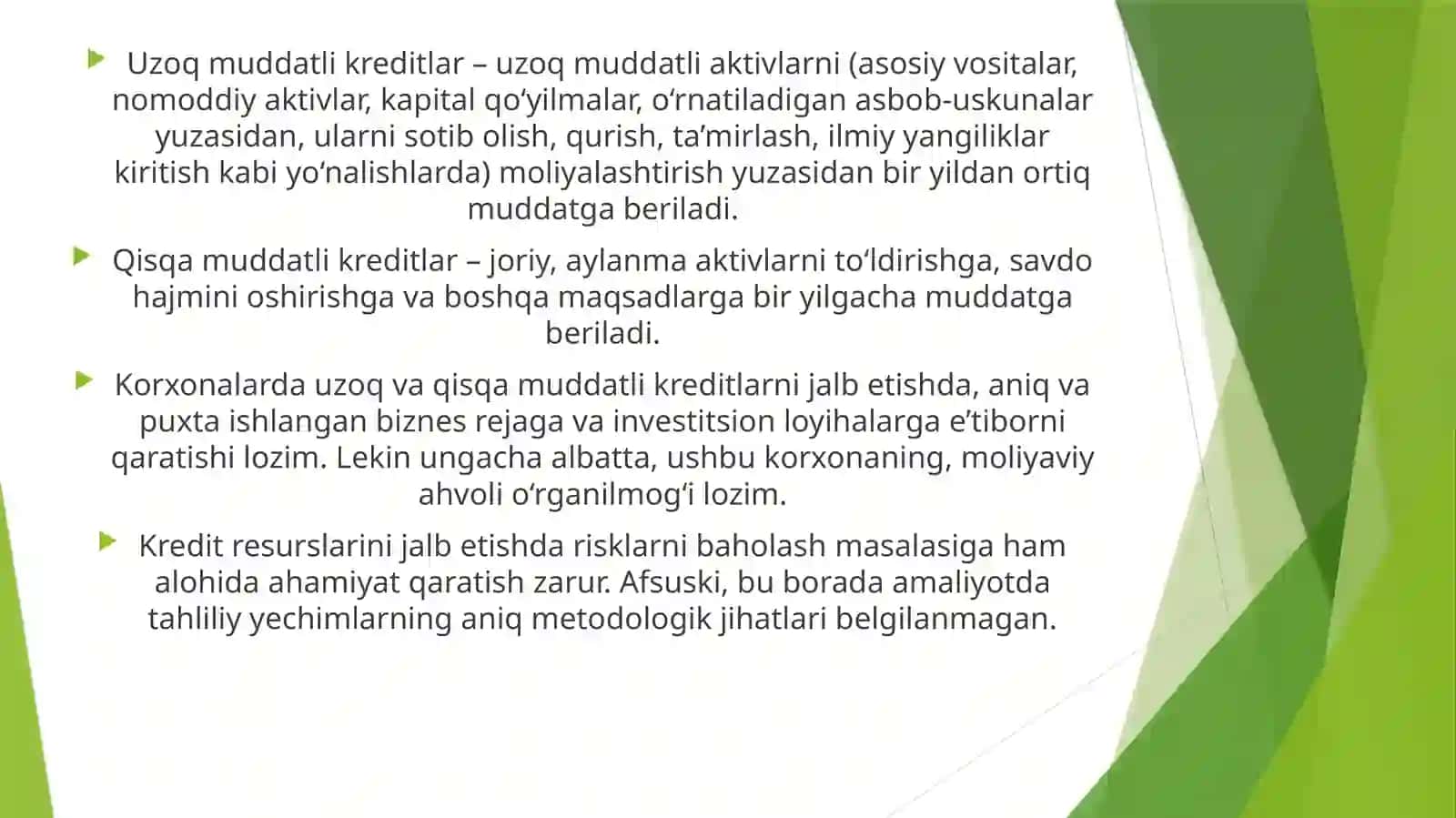 KREDITGA LAYOQATLILIK TAHLILI 4