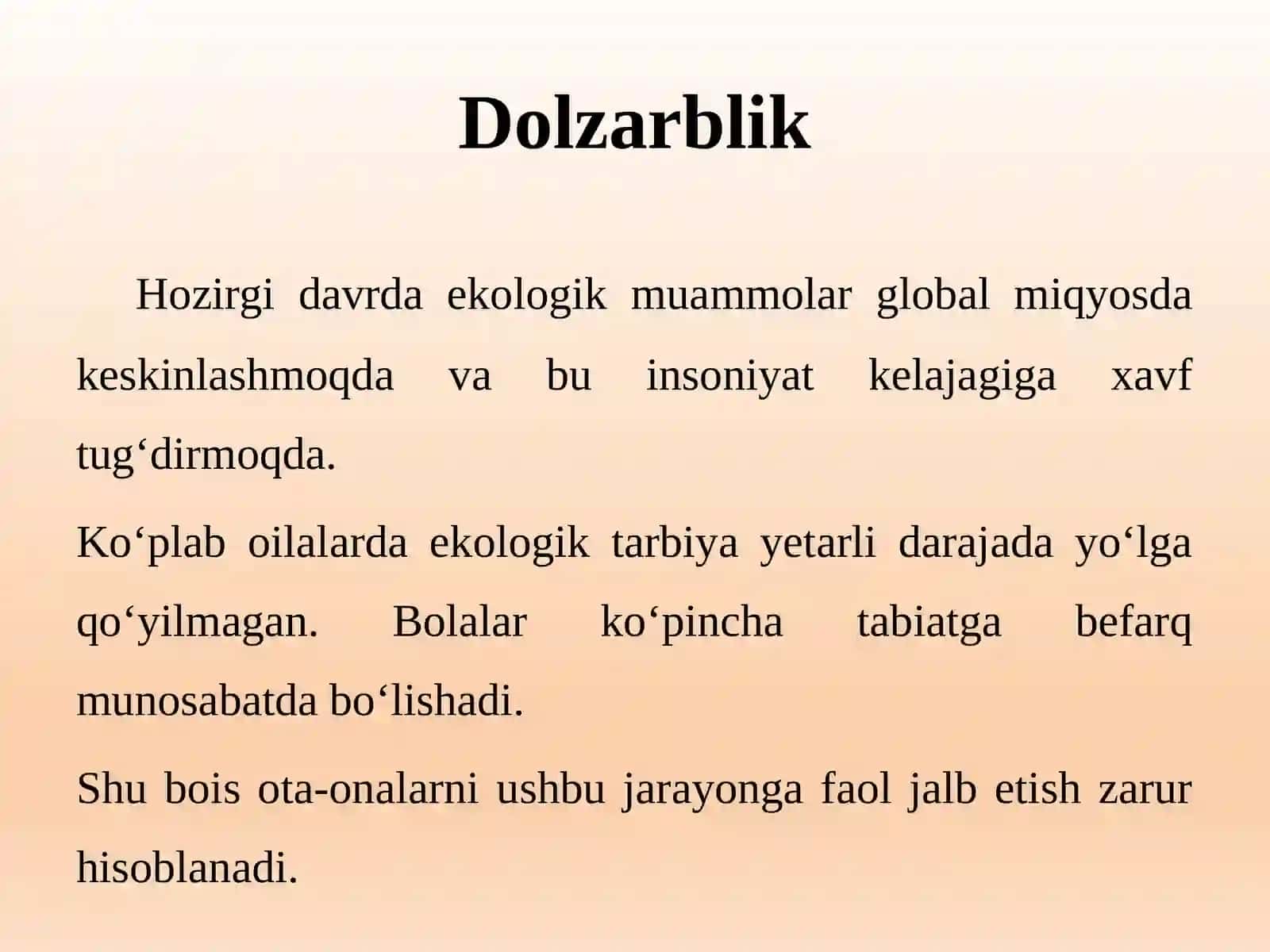 Turli yosh guruhlar ota-onalarini tabiat bilan tanishtirish ishlariga jalb etish 4