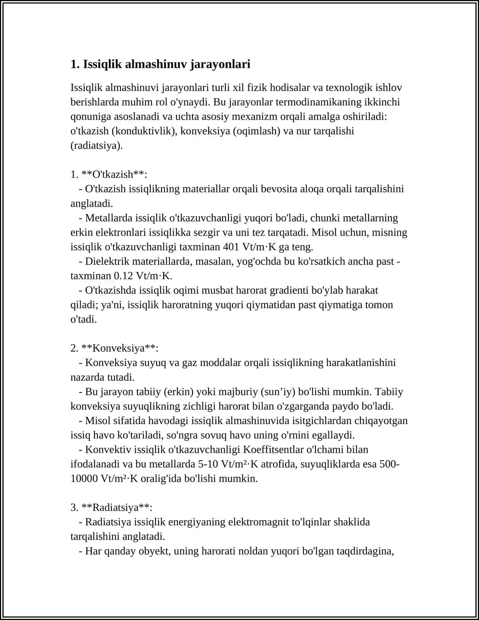 ISSIQLIK ALMASHINISH APPARATLARINI HISOBLASH VA ALGORITMLASHTIRISH 4