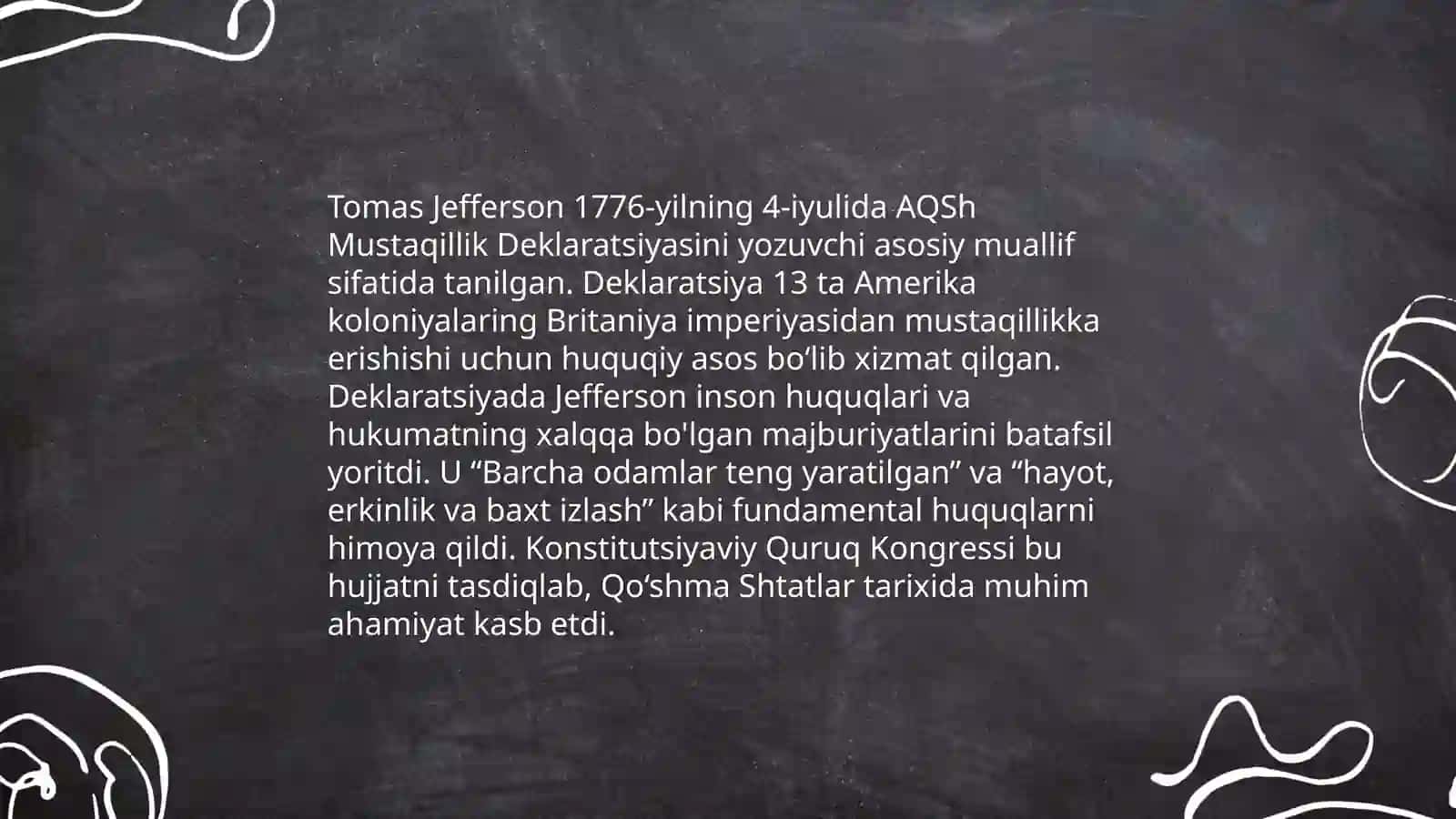 Tomas Jefferson va mustaqillik deklaratsiyasi 4