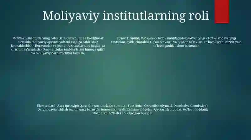 To’Lov Tiziming Mazmuni Va Uning Elementlari 4