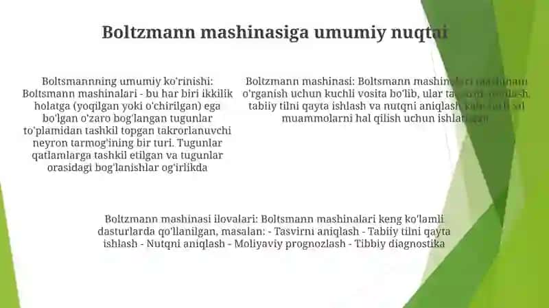 Boltzmann mashinalari 4
