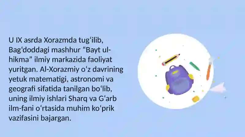 Abu Abdulloh al-Xorazmiy va uning ilmiy merosi 4