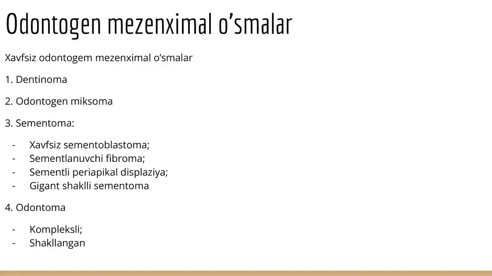 Odontogeno‘smalar vasо‘lak bezlari o‘smalari 4