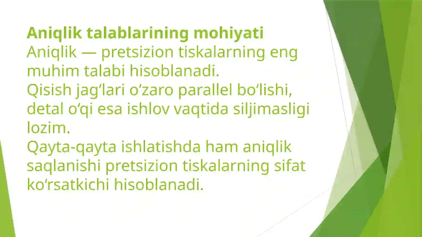 Pretsizion tiskalarning ahmiyati 4