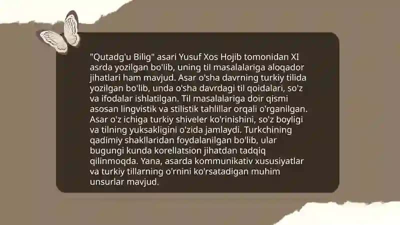 Yusuf Xos Hojibning til va nutq haqidagi qarashlari 4