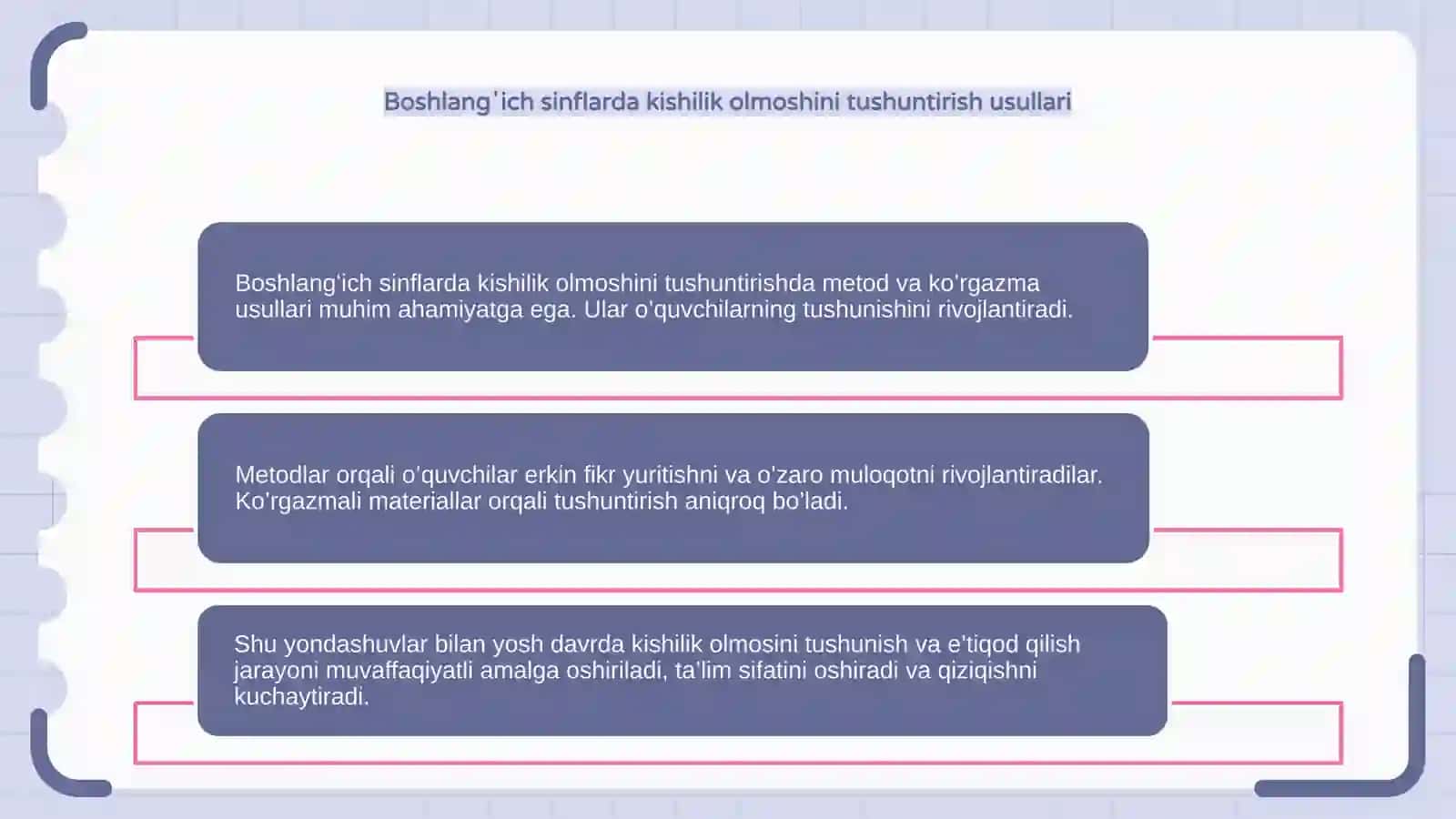Kishilik olmoshini tushuntirish metod va ko’rgazmalar asosida 4