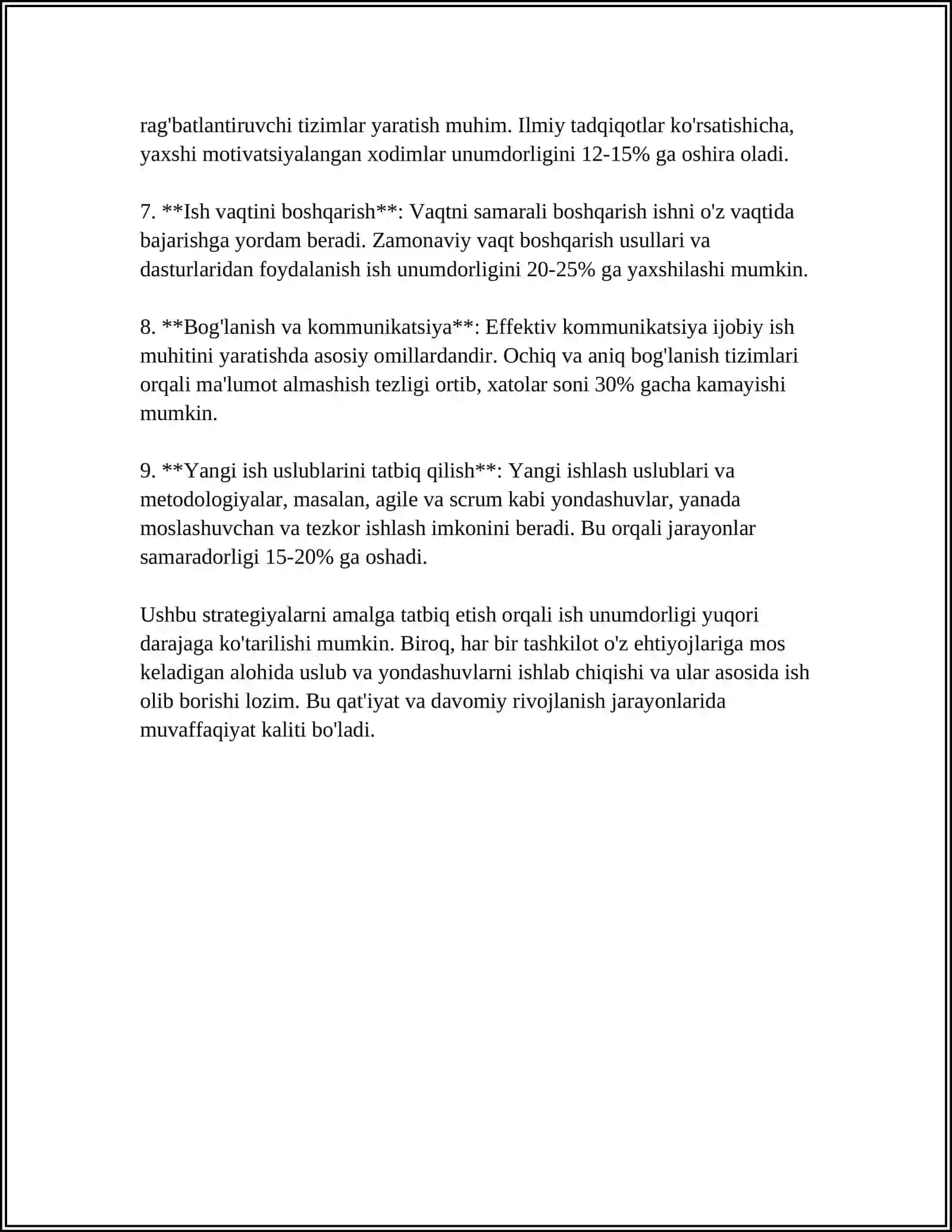 MEHNAT UNUMDORLIGI - IQTISODIY O'SISH OMILI SIFATIDA 4